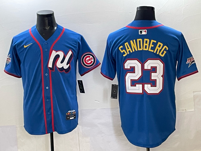 Men Chicago Cubs #23 Sandberg blue Nike MLB All Star 2025 Jersey 02->chicago cubs->MLB Jersey